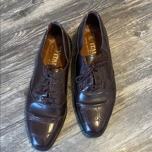 Elegant Brown Leather Oxfords by